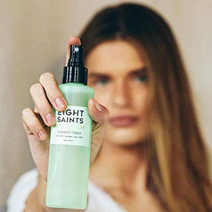 Eight Saints Coast is Clear Seaweed Anti Aging Face Toner, Natural and Organic Alcohol Free Witch Hazel Toner for Face, Minimizes Large Pores and Redness, 6 Ounces-BrightBean Baby
