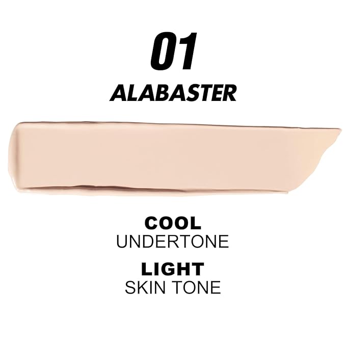 FOCALLURE 2 Pcs Liquid Foundation, Skin Evolution Foundation + Concealer, Full Coverage Foundation Makeup, Durable, Waterproof, Oil-Control, Hides Wrinkles & Lines, Alabaster-BrightBean Baby