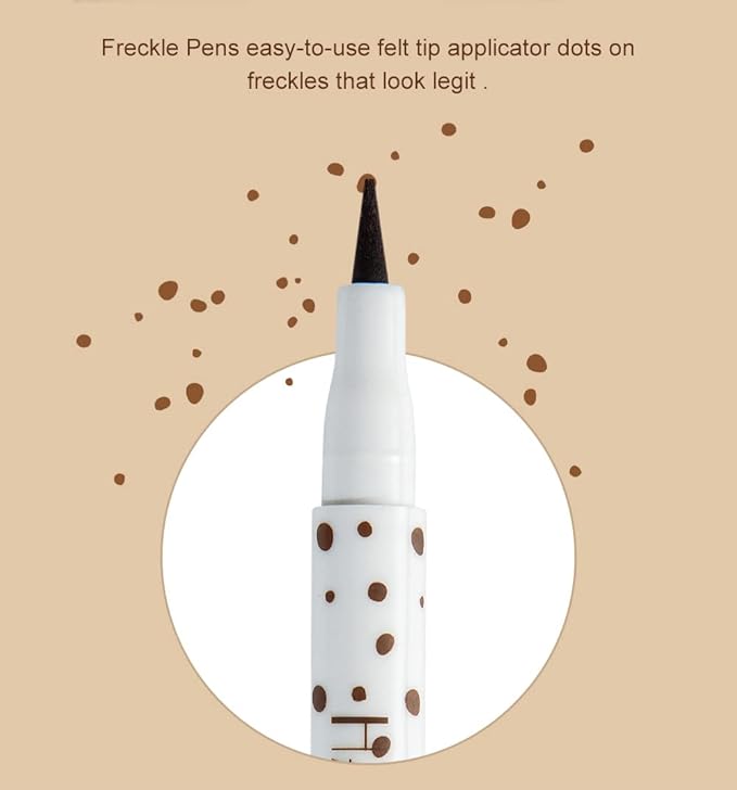 AKARY 4 Colors Freckle Pen Professional Lifelike Face Concealer Point Out Natural Waterproof Longlasting Soft Artificial Freckles Fine Makeup Freckle Pen Life Face Decoration (01+02+03+04)-BrightBean Baby