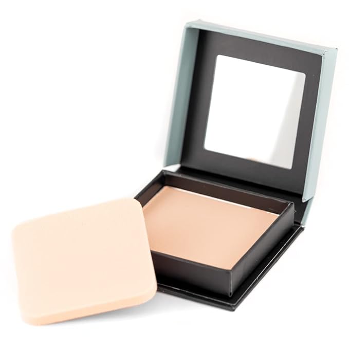 Palladio, Pressed Rice Powder with Mirror Mattifying Makeup Setting that Lasts All Day Instantly Absorbs Oil Works alone or with makeup, Translucent, 0.26 Ounce-BrightBean Baby
