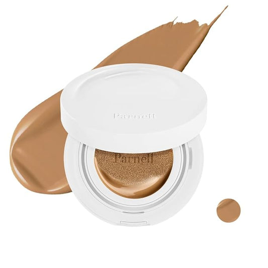 Parnell Cicamanu Serum Cushion - Moisturizing Foundation for Soothing, Coverage, Glass Skin and Lightweight for Sensitive and Dry Skin Pearl Skin (0.52 Fl Oz) (37N Truffle)-BrightBean Baby