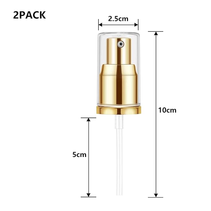 Chris.W 2Pack Foundation Pump for Estee Lauder Double Wear Foundation(Gold)-BrightBean Baby