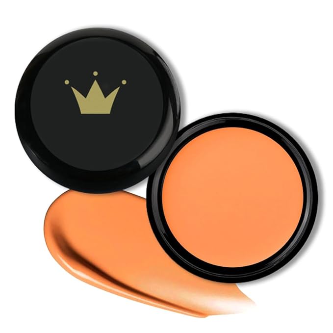 Kaely Color Correcting Concealer,Cream Pot Concealer Full Coverage,under Eye Concealer Palette for Conceals Dark Circles,Waterproof Foundation Face Makeup,12 Orange-BrightBean Baby