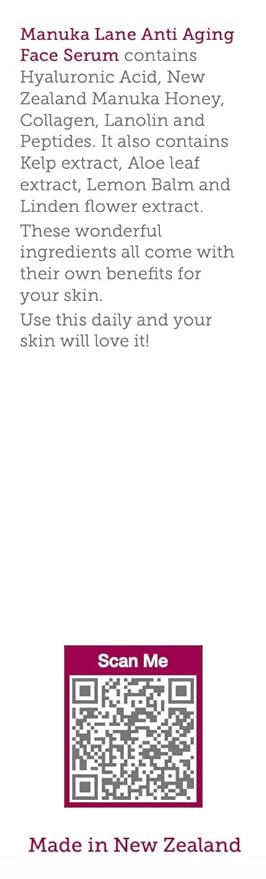Manuka Honey Face Serum with Collagen, Hyaluronic Acid, & Pure Honey, by Manuka Lane-BrightBean Baby