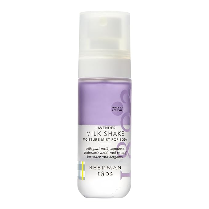 Beekman 1802 Lavender Milk Shake - Body Mist - 2.0 fl. oz - With Hyaluronic Acid & Jojoba Oil - Instantly Moisturizes, Hydrates & Softens - Good for Sensitive Skin - Cruelty Free-BrightBean Baby
