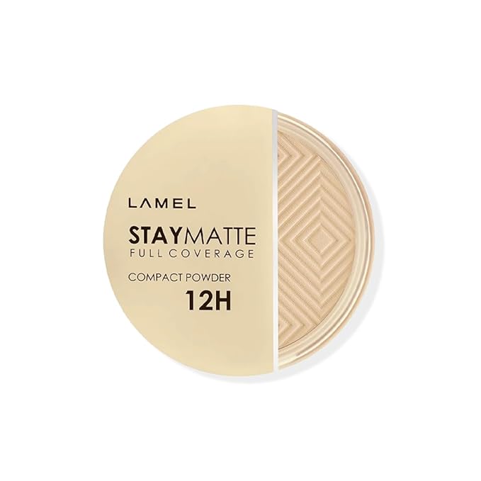 Lamel Stay Matte Compact Powder - Light Natural Coverage - Universal Neutral Undertone - Cruelty Free - Porcelain - N.401-BrightBean Baby