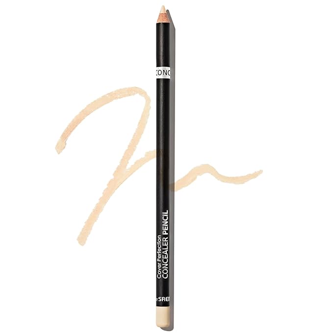 THESAEM Cover Perfection Concealer Pencil – Non Comedogenic spot Eraser - Conceal Blemish,Aging Spot,Acne&Freckle – Multi-Use Under Eye Concealer for Dark Circle,1.4g (0.5 Ice Beige)-BrightBean Baby