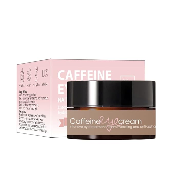 Natural Caffeine Eye Cream serum With Collagen,Hyaluronic Acid for Dark Circle and Puffiness,Great Under Eye Cream for Anti Aging,Eye Lift Treatment for Men &Women 0.52oz-BrightBean Baby