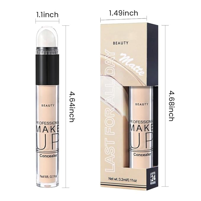 1 Pack Liquid Foundation Cream for Face Makeup,Durable Full Coverage Matte Concealer Make Up,Oil Control & Waterproof Base Primer -0.35 Fl.Oz (01#)-BrightBean Baby