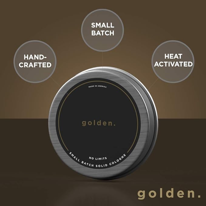 Golden Grooming Co. Solid Cologne - Travel-Sized Concentrated Balm - Solid Perfume with Subtler Scent and Long-Lasting Fragrance - For Men of Color - 1 oz Tin-BrightBean Baby