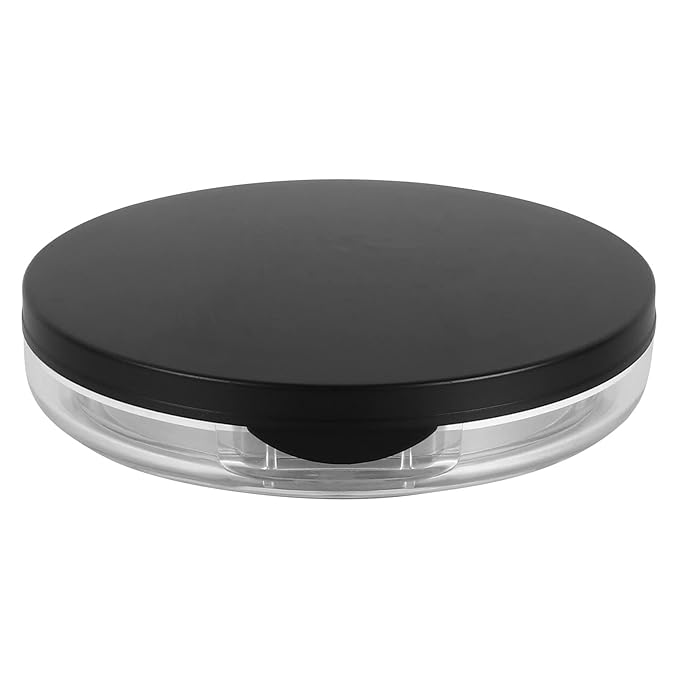 Loose Container 2pcs Loose Containers with Elasticated Net Sifter, Mirror and Puff 5g Loose Compact Case Case for DIY Makeup and Travel ( Black ) Travel Container-BrightBean Baby