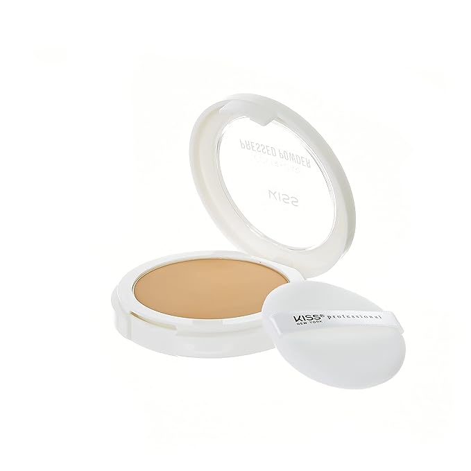 KISS Cover and Care Acne Control Pressed Powder Shine Free Face Light Weight Makeup Setting Powder - APP335 (Cappuccino)-BrightBean Baby