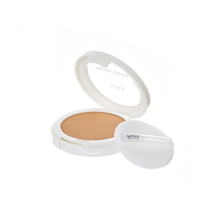 KISS Cover and Care Acne Control Pressed Powder Shine Free Face Light Weight Makeup Setting Powder - APP340 (Caramel)-BrightBean Baby