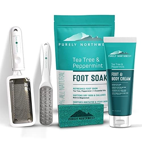 Super Size 8 OZ Extra Strength Natural Tea Tree & Peppermint Foot & Body Cream-Soothes Itching & Burning - Refreshing Odor Control & Sweat Barrier- Softens & Hydrates Rough Callused Skin-BrightBean Baby