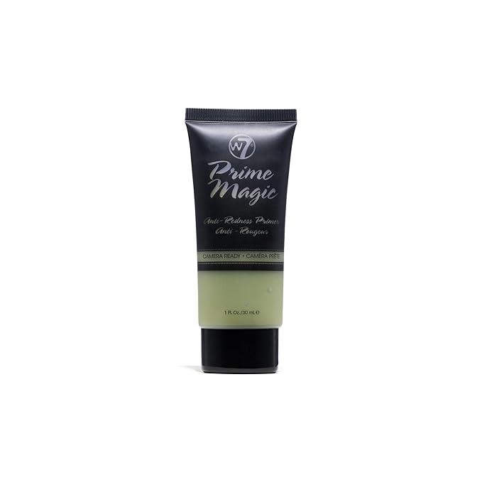 W7 Prime Magic Anti-Redness Face Primer - Green Color Correcting Face Priming Formula - Vegan Makeup-BrightBean Baby