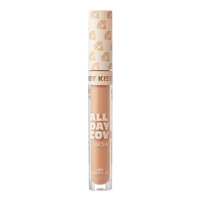 Ruby Kisses All Day Concealer Lightweight Full Coverage Multi-Use Concealer 0.13 Fl Oz (Medium Beige)-BrightBean Baby