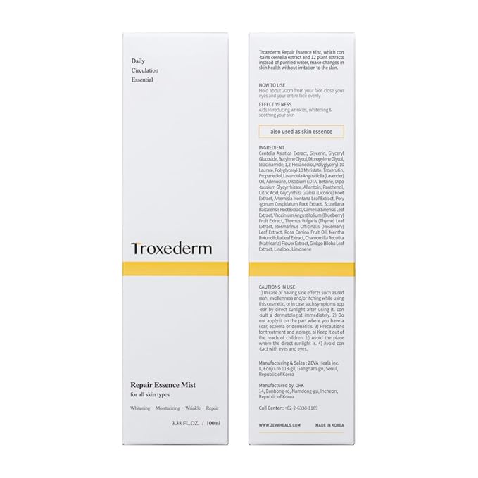 Repair Essence Mist - Hydrating Face Mist for Redness & Blemish-Free, Glowing Skin - with CICA Extract, Niacinamide & Adenosine - Moisturizing & Cooling Face Spray-BrightBean Baby
