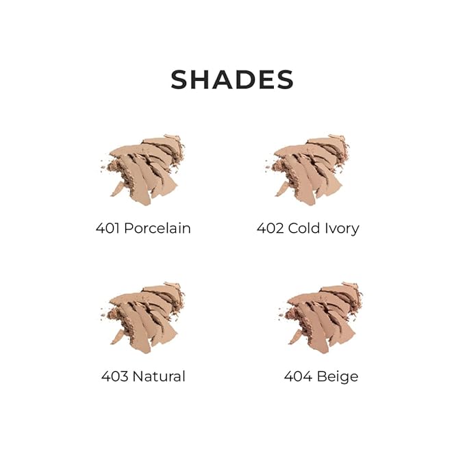 Lamel Stay Matte Compact Powder - Light Natural Coverage - Universal Neutral Undertone - Cruelty Free - Natural - N.403-BrightBean Baby