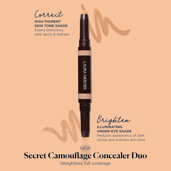 Laura Mercier Secret Camouflage Concealer Duo Stick - 3C Medium with Cool Undertones Women 2 x 0.3 oz-BrightBean Baby