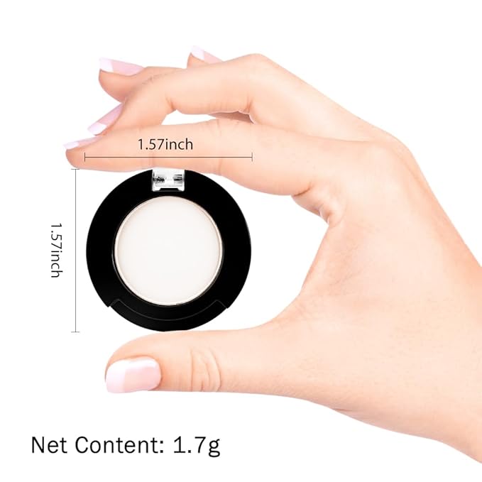 Monochrome Matte Eyeshadow Makeup Palette, Highly Pigmented Ivory White Eyeshadow Palette, Matte Pressed Powder Eye shadow Makeup, Single Vegan Eye Shadow, Daily Evening Women Girls Eyeshadow Gift 1#