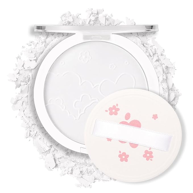 Face Oil Control Pressed Setting Powder-Clarifying Finishing Powder,Waterproof Long Lasting Translucent Powder Setting Powder Makeup,Blurs Fine Lines&Imperfections,Suitable for All-Day Use-BrightBean Baby
