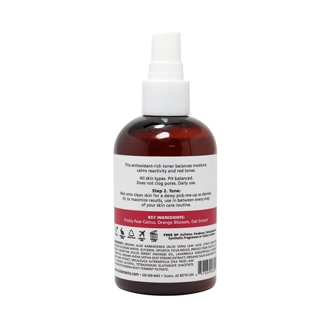 Rejuvenating Face Toner Mist (118ml/4oz Bottle) | Facial Treatment w/Prickly Pear, Aloe Vera, Orange Blossom | Natural, Clean, Botanical Skincare for Women-BrightBean Baby