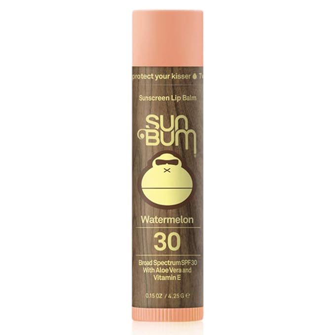 Sun Bum SPF 30 Sunscreen Lip Balm | Vegan and Cruelty Free Broad Spectrum UVA/UVB Lip Care with Aloe and Vitamin E for Moisturized Lips | Watermelon Flavor |.15 oz-BrightBean Baby