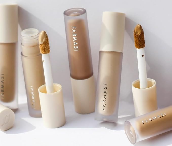 FARMASI Vfx Pro Liquid Concealer Makeup, All-in-one Full Coverage, Highly Pigmented Concealer for All Skin Type, Hide Shadows & Imperfections, Enhance Skin Fullness Foundation Concealer 0,24 Fl Oz N12-BrightBean Baby
