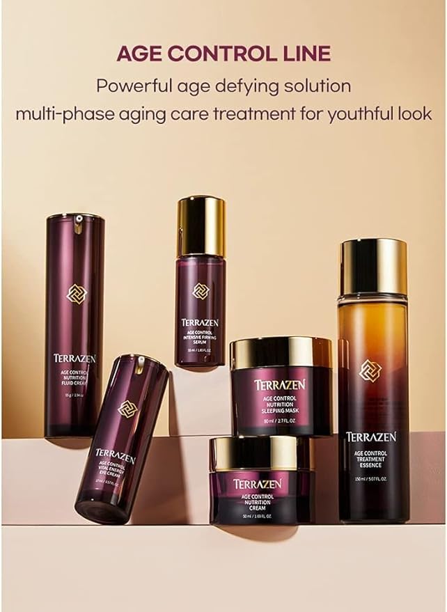 Terrzen Korean Face Cream Age Control Nutrition, 1.69 fl.oz. (50ml), Reduce Wrinkle, Hyaluronic Acid + Plant Stem Cell + Real Protein + Plant Squalane-BrightBean Baby