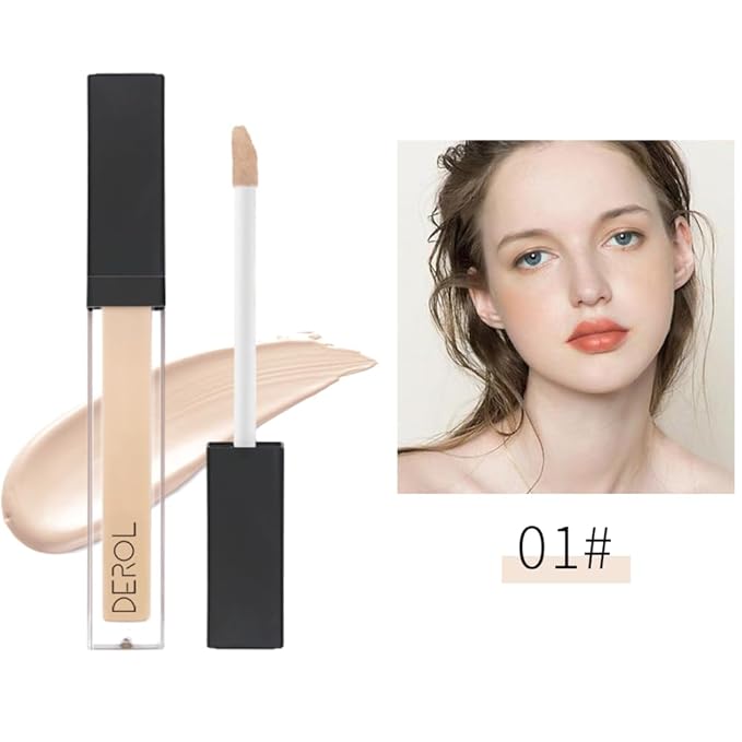 Liquid Concealer Makeup - Natural Coverage & Highly Pigmented Lightweight Concealers 6.5ml (01)-BrightBean Baby