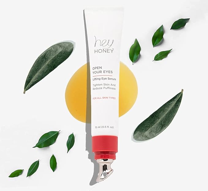 Hey Honey Open Your Eyes Lifting Eye Serum | Under Eye Cream for Dark Circles & Puffiness | Around The Eyes Hydration | Suitable For Sensitive Aging Skin | Delivers A Bright Rested look | 0.5 oz.-BrightBean Baby
