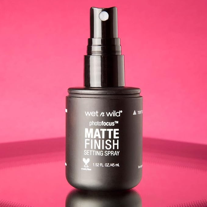 wet n wild Photo Focus Setting Mist, Up to 24HR Wear, Lightweight & Nourishing Aloe Formula Suitable for All Skin Types, Cruelty-Free & Vegan - Matte Appeal-BrightBean Baby