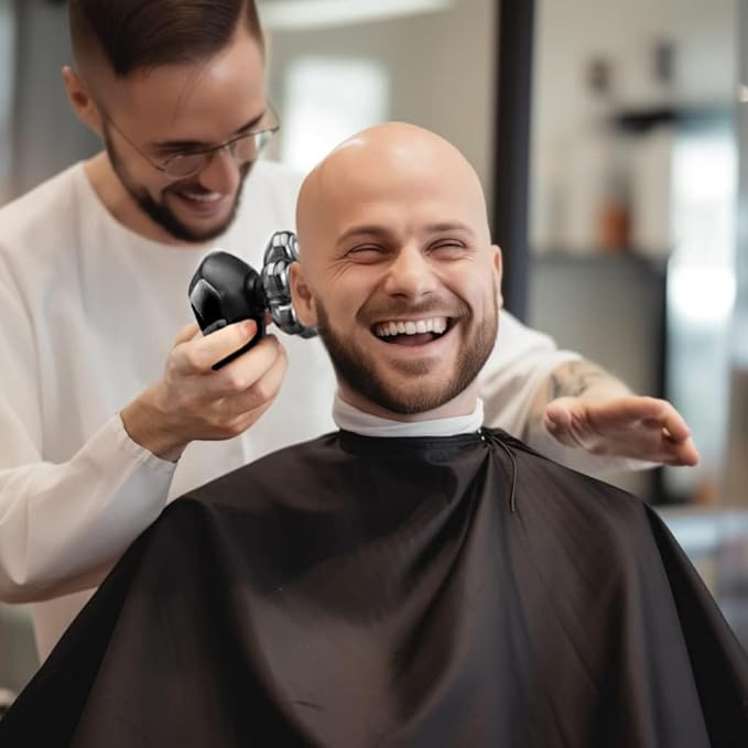 Head Shavers for Bald Men: 5-in-1 Electric Razor - IPX7 Waterproof Shaving Grooming Kit for Balder - Turbo Speed & Precision Blades (Gray Black)-BrightBean Baby