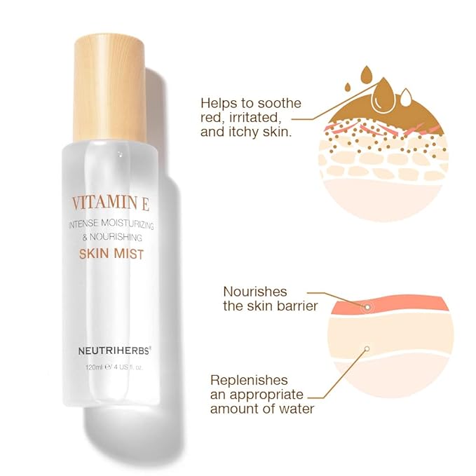 Neutriherbs Face Mist Vitamin E Hydrating Face Mist Natural Facial Spray Mist Moisturizing Soothing Skin Care US 4 fl.oz-BrightBean Baby