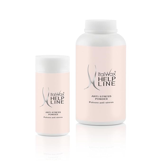 Italwax Help Line Anti-Stress Powder 1.06 oz (30g) – Calamine Soothing Formula – Reduces Redness After Waxing – Protects and Calms Sensitive Skin – for Professional and Home Use-BrightBean Baby