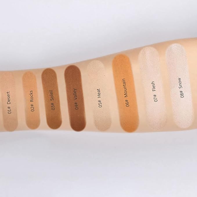 MAEPEOR Matte Setting Loose Powder 8 Colors Smooth and Lightweight Face Powder for Brightening and Setting Makeup with Face Puff (06 Mountain)-BrightBean Baby