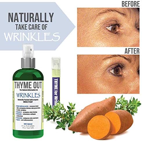 All Natural Anti-Wrinkle Face Mist Spray with Thyme, Bakuchiol, AHA, Beta Carotene and Potassium - Fights Wrinkles, Fine Lines, Inflammation, and Dryness While Boosting Collagen (4 oz)-BrightBean Baby