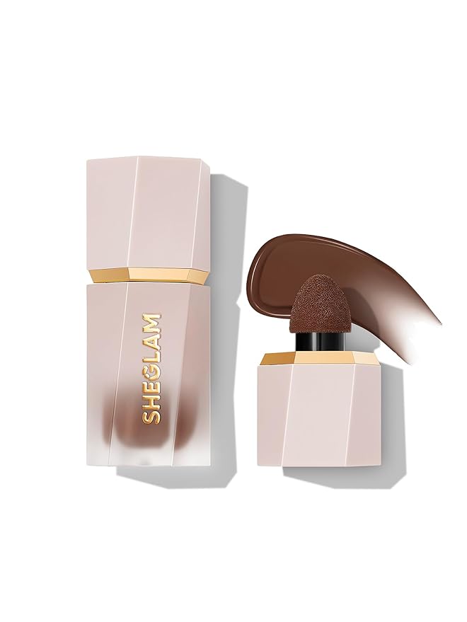 SHEGLAM Sun Sculpt Cool Toned Liquid Contour Stick Long Lasting Cream Bronzer Makeup - Earthy Sepia-BrightBean Baby