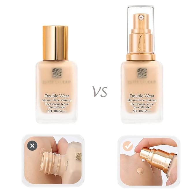 Chris.W 2Pack Foundation Pump for Estee Lauder Double Wear Foundation(Gold)-BrightBean Baby