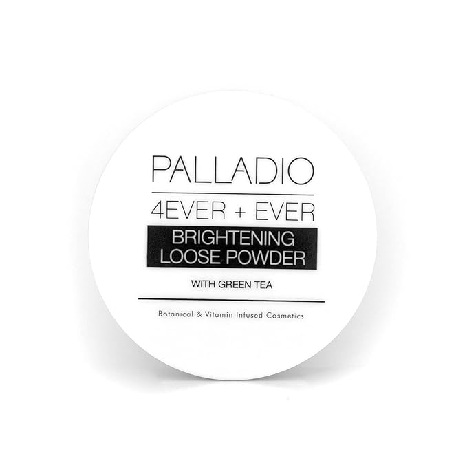 Palladio 4 Ever+Ever Mattifying Loose Setting Powder, Brighten Dark Circles, Lightens, and Creates a Look Of Luminosity, Soft, Radiant Finish All Day Wear, (Brightening Powder)-BrightBean Baby