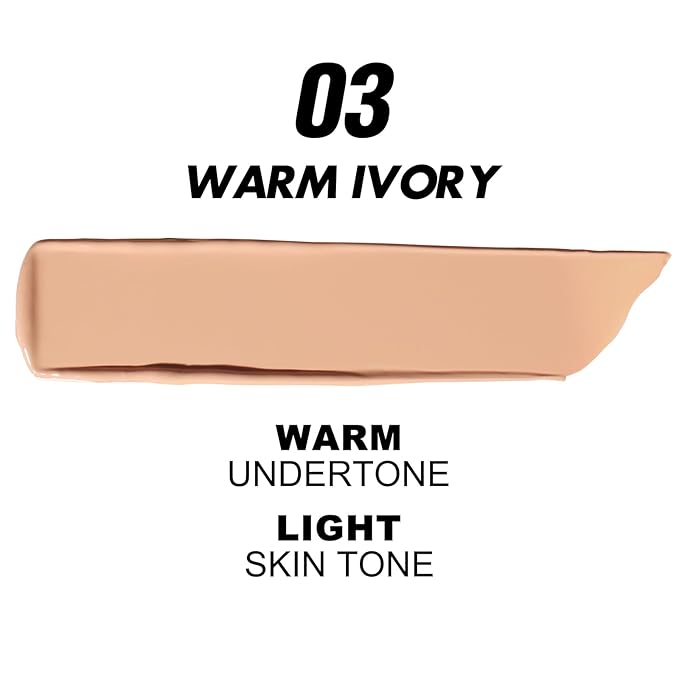 FOCALLURE 2 Pcs Liquid Foundation, Skin Evolution Foundation + Concealer, Full Coverage Foundation Makeup, Durable, Waterproof, Oil-Control, Hides Wrinkles & Lines, Warm Ivory-BrightBean Baby