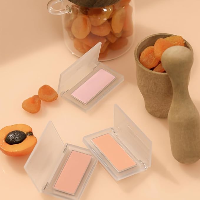 BBIA Ready To Wear Powder Cheek Blush 3 Color ā Buildable & Blendable Soft Blush for Cheeks, Matte & Shimmery Finish, Lightweight, Long-Lasting, Vegan, Korea Face Makeup, 0.19oz (03 POWDER APRICOT)