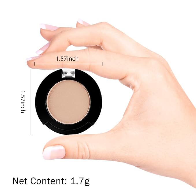 Monochrome Matte Eyeshadow Makeup Palette, Highly Pigmented Dark Brown Eyeshadow Palette, Matte Pressed Powder Eye shadow Makeup, Single Vegan Eye Shadow, Daily Evening Women Girls Eyeshadow Gift 2#