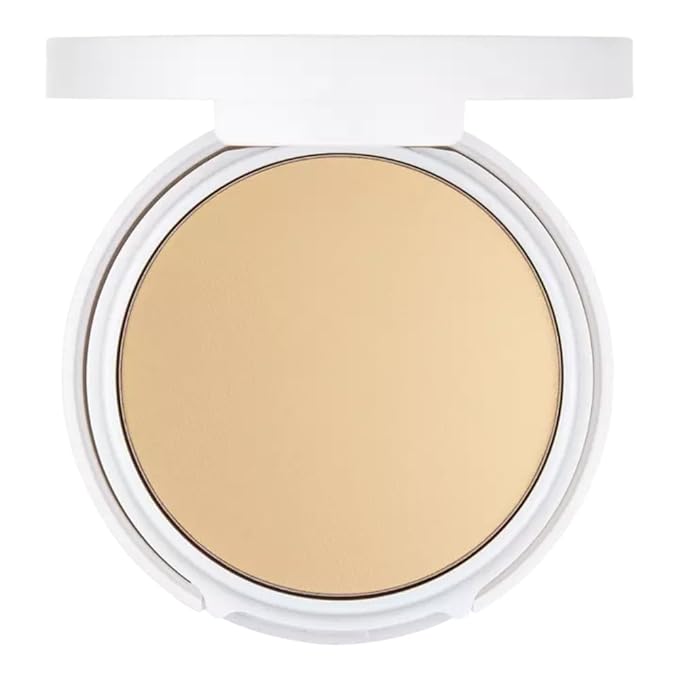 FLOWER Beauty By Drew Barrymore Light Illusion Perfecting Powder - Powder Foundation + Setting Powder for Makeup - Medium Buildable Coverage - Natural Glow + Flawless Finish - Mirror + Sponge Include d (Sable)-BrightBean Baby