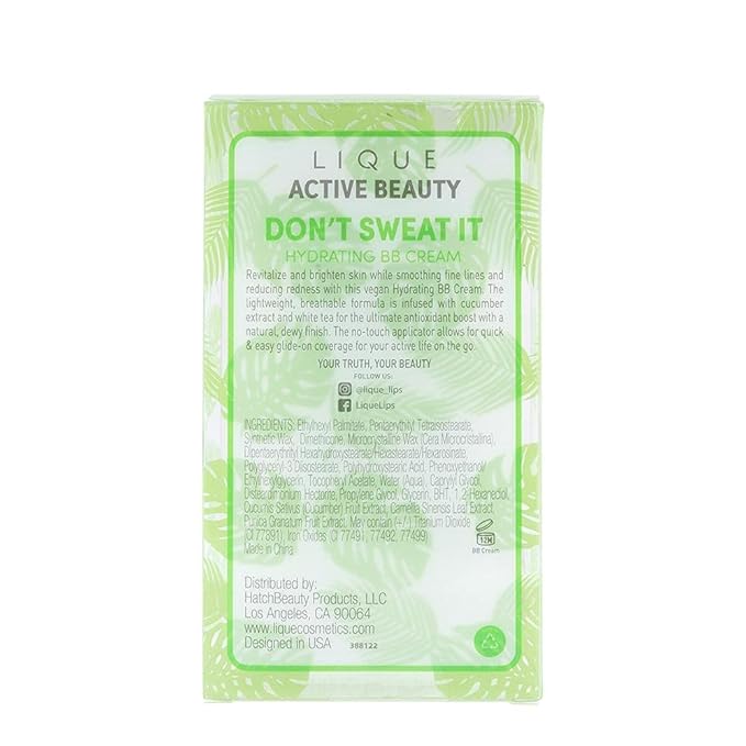 LIQUE Active Don't Sweat It Light-Coverage BB Cream Stick, Revitalize & Brighten Skin While Smoothing Fine Lines & Reducing Redness, Dewy Finish, Vegan Formula, Rich, 0.71 Oz.-BrightBean Baby