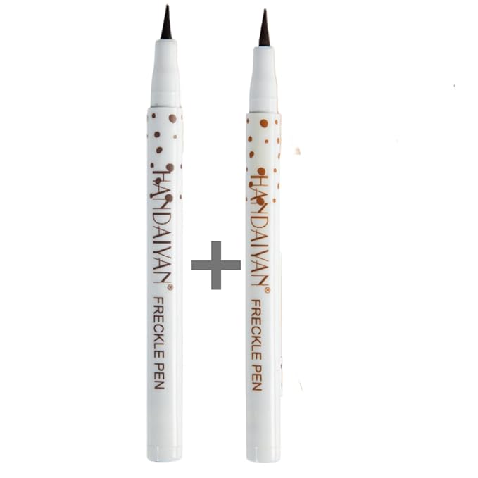 Freckle Pen Face Concealer Point Out Natural Waterproof Longlasting Freckle Makeup 2 Pcs Light Brown & Chestnut-BrightBean Baby