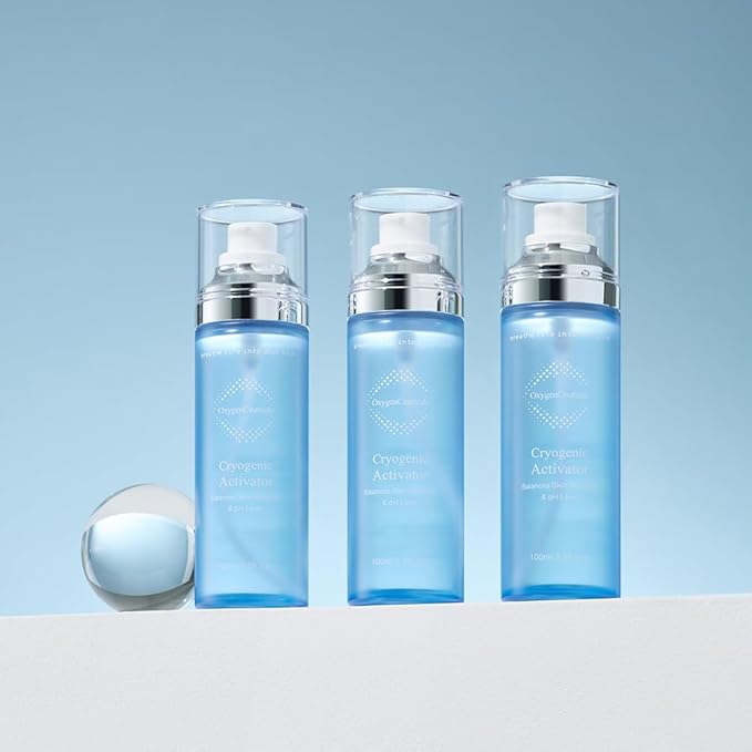 Cryogenic Activator (100ml / 3.38oz) – Facial Mist Toner for Hydrating, Soothing, and Cooling, Naturally Derived Deep Sea Water with Pure Oxygen, Suitable for All Skin Types-BrightBean Baby