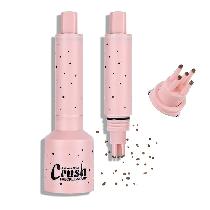 Freckles Stamp Pen, Resistant Faux Liquid Freckle Makeup, Waterproof Sweatproof Quick Dry Long Lasting, Natural Lifelike Sunkissed Matte Finish Fake Freckle Pen-MEDIUM-BrightBean Baby