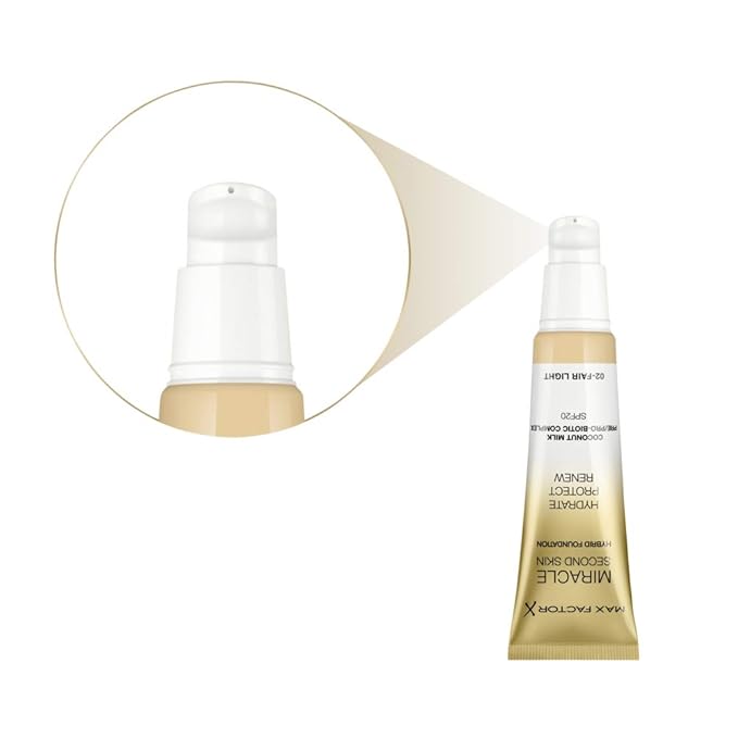 Max Factor Miracle Second Skin Hydrating Foundation, Fair-Light - 30 ml-BrightBean Baby