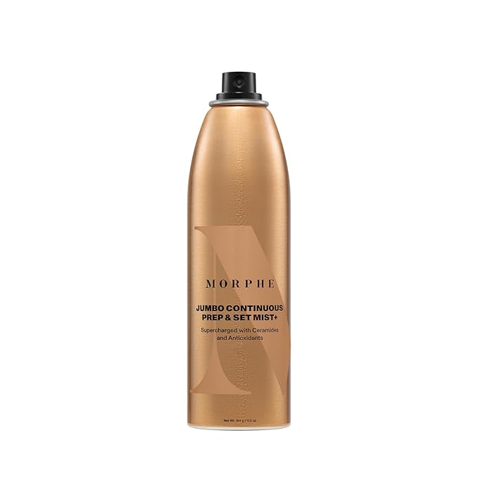 Morphe Jumbo Continuous Prep & Set Face Mist - Hydrating Setting Spray for Makeup & Skin Prep - Enriched with Ceramides and Antioxidants for a Radiant Finish (6.5 oz)-BrightBean Baby